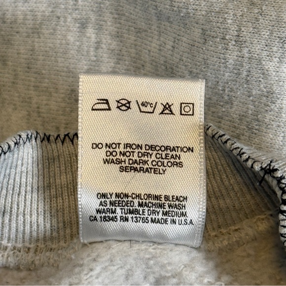 Vintage Gray Crew Neck Sweatshirt Watermelon Patch Made in USA -XL - Picture 5 of 6